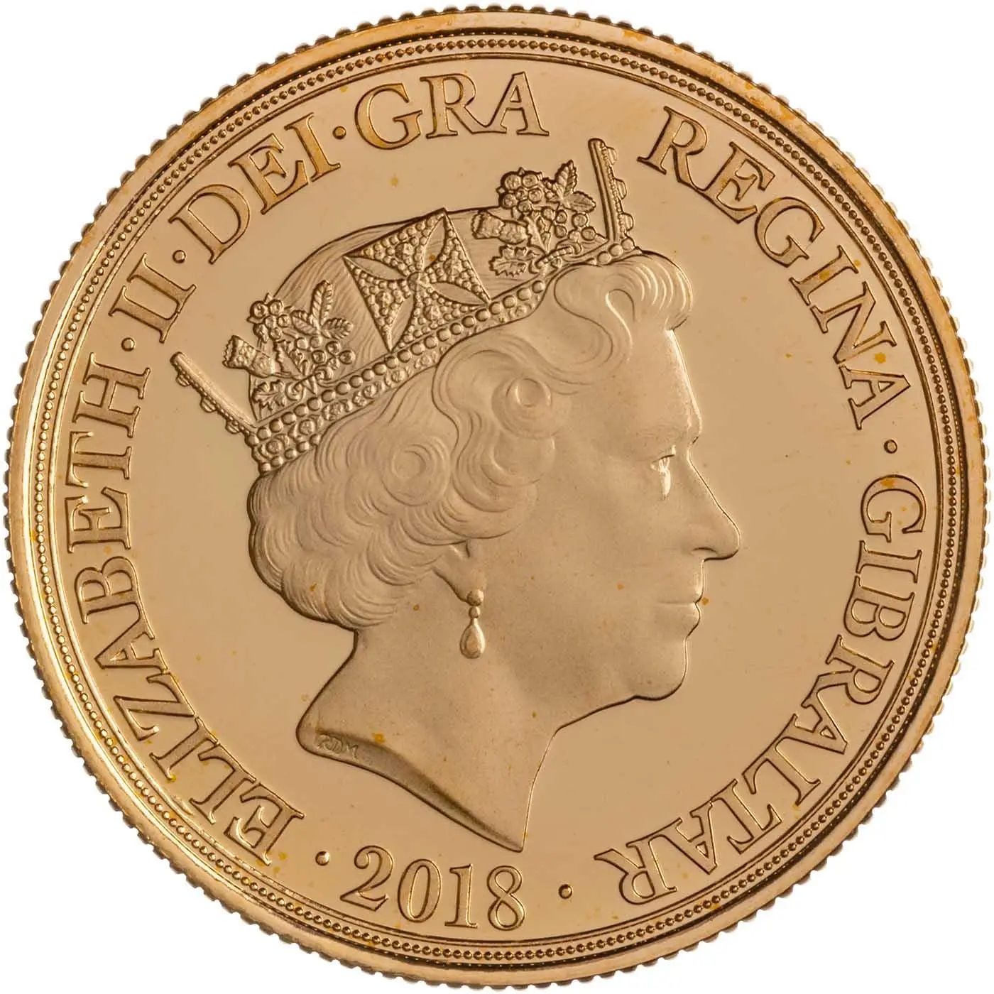 Gibraltar 2 Sovereigns - Elizabeth II We Will Remember Them obverse