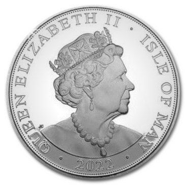 Isle of Man 1 Sovereign - Elizabeth II Platinum Jubilee; Silver Piedfort obverse