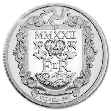 Isle of Man 1 Sovereign - Elizabeth II Platinum Jubilee; Silver Piedfort