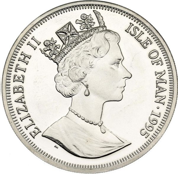 Isle of Man 1 Crown - Elizabeth II P.51 Mustang; Silver Proof obverse