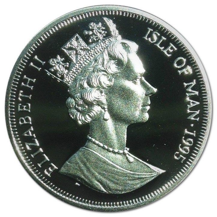 Isle of Man 1 Crown - Elizabeth II Hawker Hurricane; Silver Proof obverse