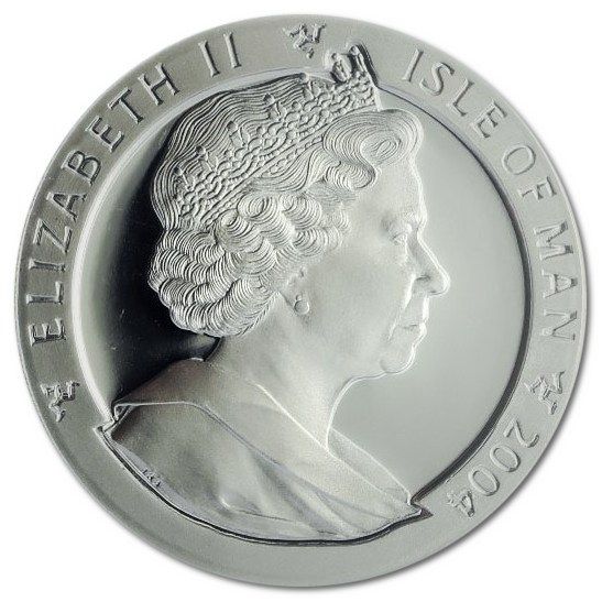 Isle of Man 1 Crown - Elizabeth II Year of the Monkey; Silver Proof obverse