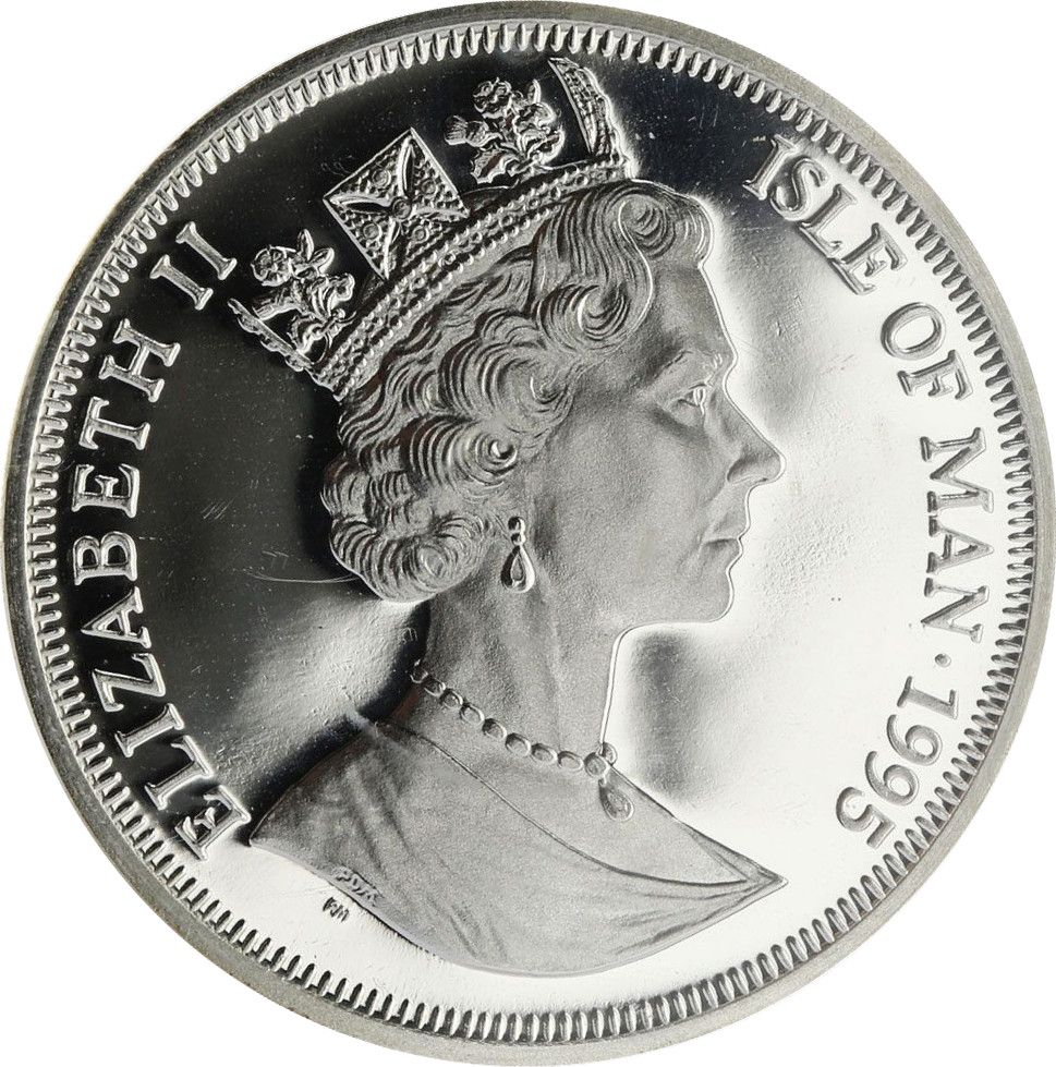Isle of Man 1 Crown - Elizabeth II Icarus; Silver Proof obverse