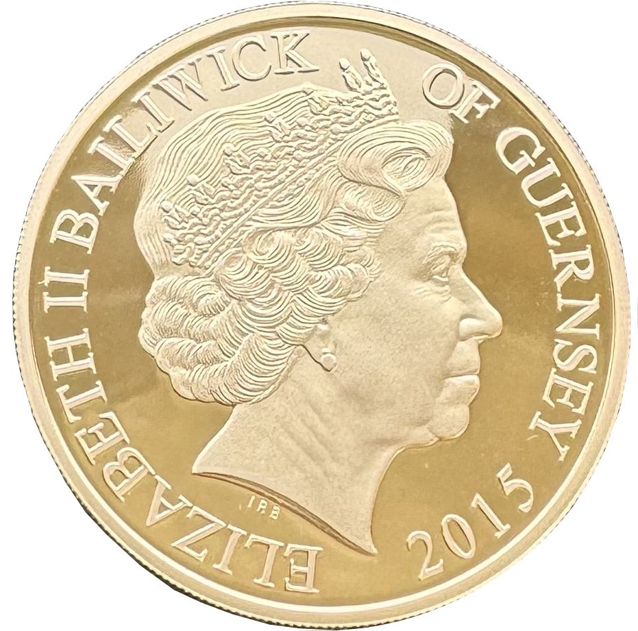 Guernsey 5 Pounds - Elizabeth II HMS Victory; Gold Proof