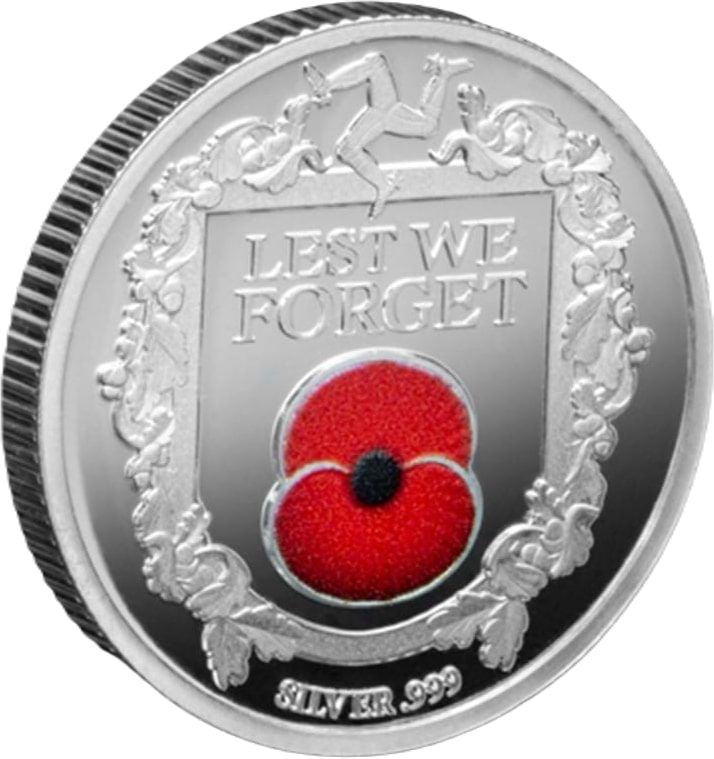 Isle of Man 1 Sovereign - Elizabeth II Royal British Legion; Silver Proof