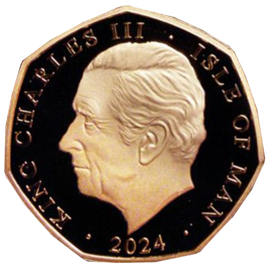 Isle of Man 50 Pence - Charles III D-Day Horsa Gliders; Gold Proof obverse