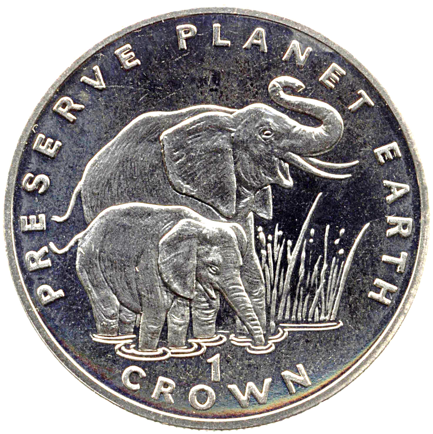 Gibraltar 1 Crown - Elizabeth II Elephants