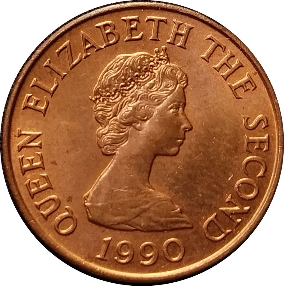 Jersey 1 Penny - Elizabeth II 2nd portrait obverse