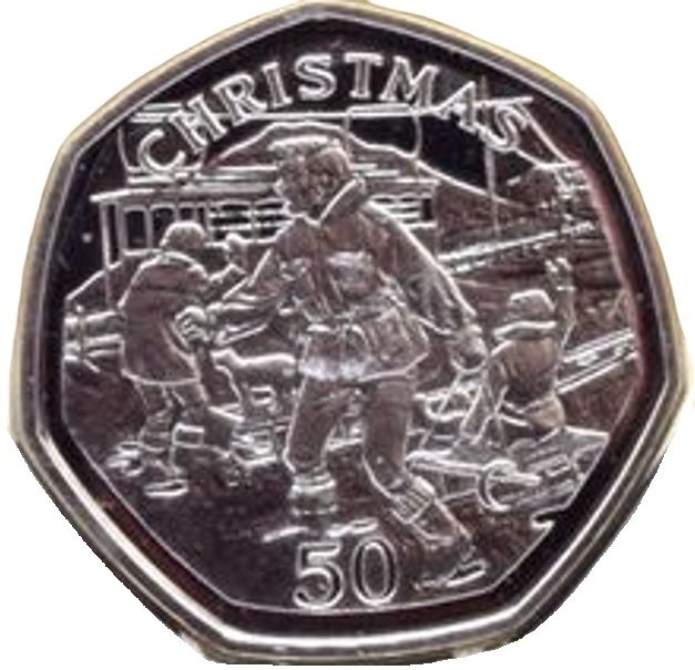Isle of Man 50 Pence - Elizabeth II Christmas 1995; Silver Proof