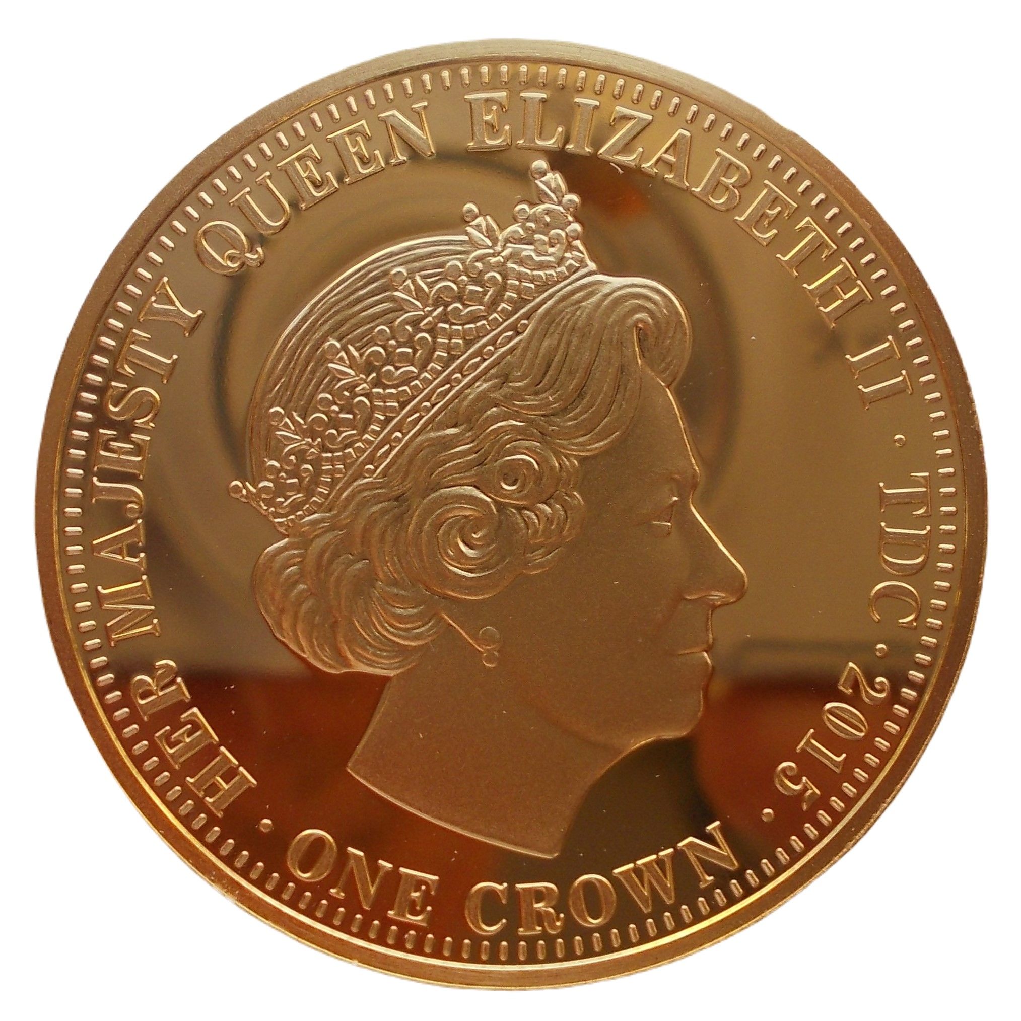 Tristan da Cunha 1 Crown - Elizabeth II Ark Royal obverse