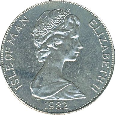 Isle of Man 1 Crown - Elizabeth II World Cup in Spain - Victors updated obverse