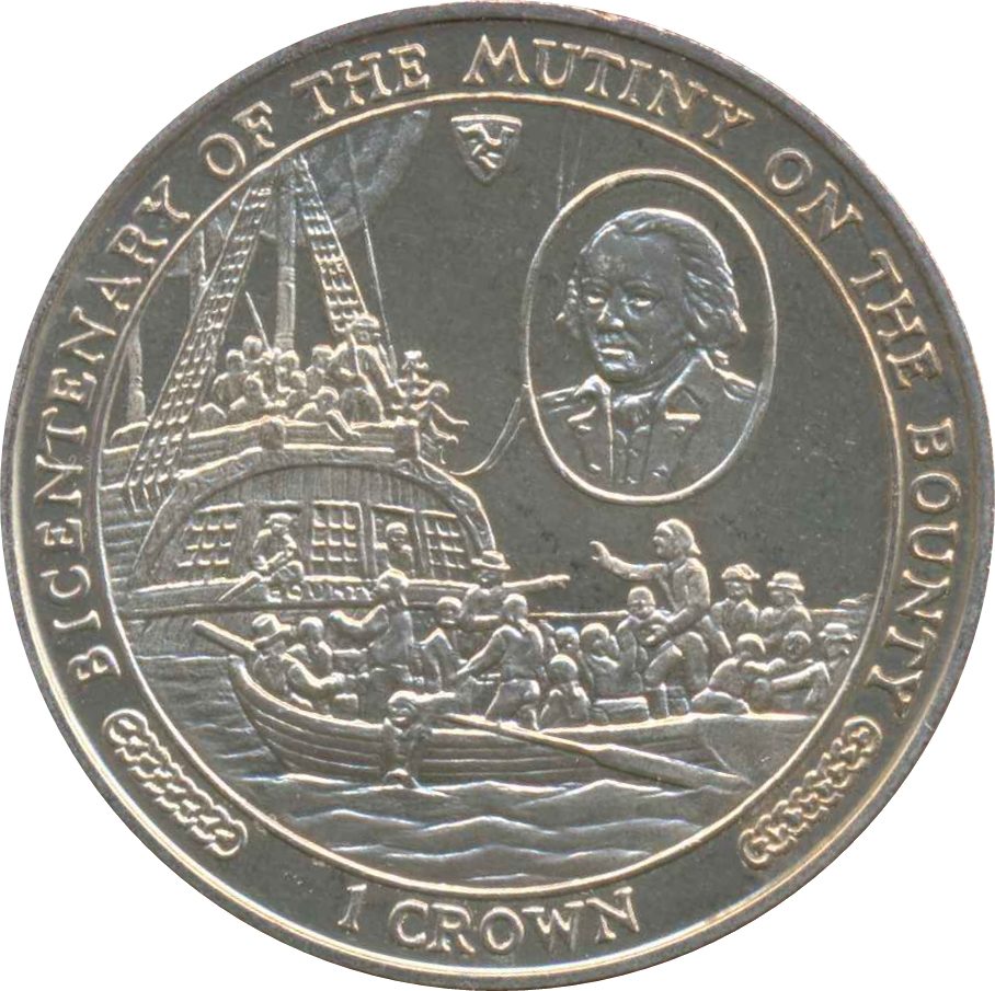 Isle of Man 1 Crown - Elizabeth II Mutiny on the Bounty
