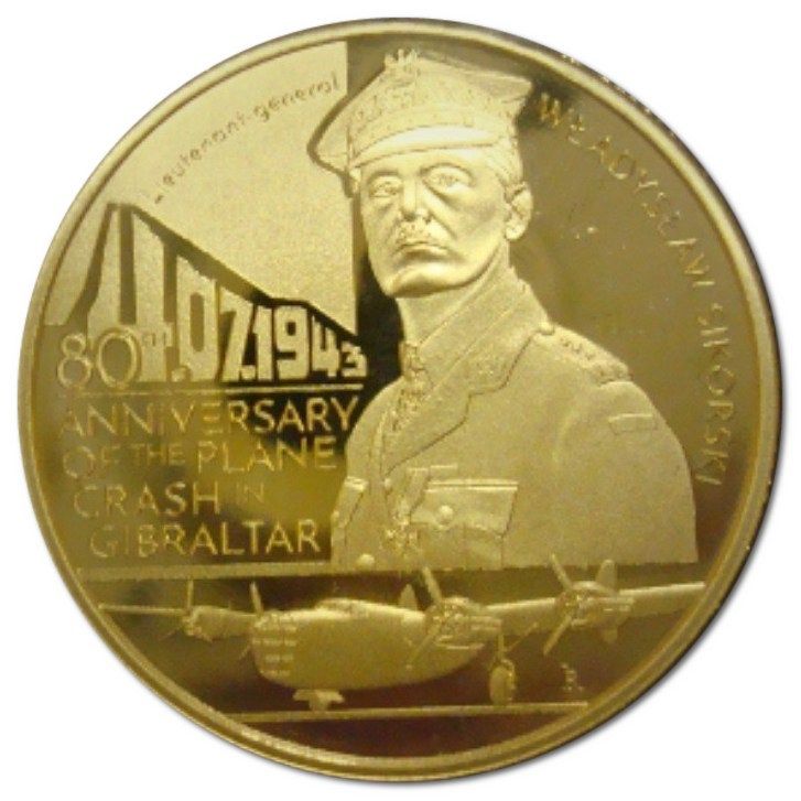 Gibraltar ½ Crown General Sikorski obverse