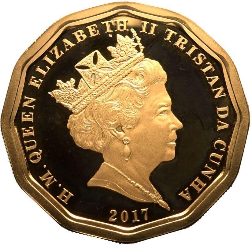 Tristan da Cunha 5 Pounds - Elizabeth II Diu Vivere Monarchia obverse