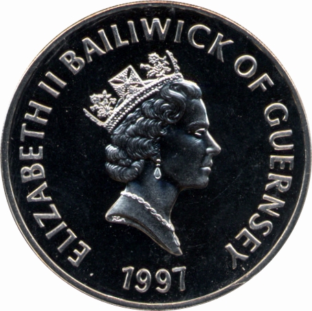 Guernsey 5 Pounds - Elizabeth II Castle Cornet obverse