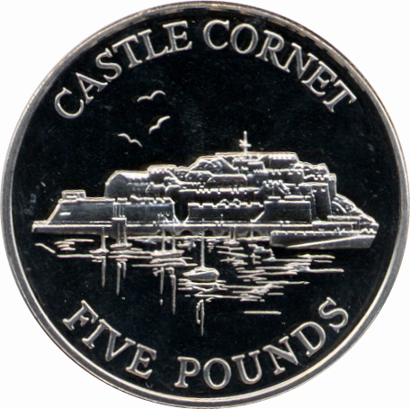 Guernsey 5 Pounds - Elizabeth II Castle Cornet