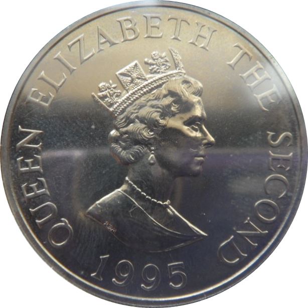 Jersey 2 Pounds - Elizabeth II Liberation obverse