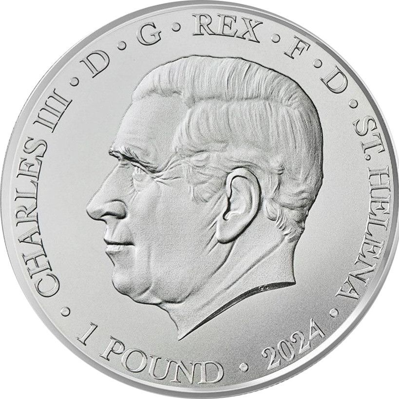 Saint Helena 1 Pound - Charles III Una and The Lion obverse