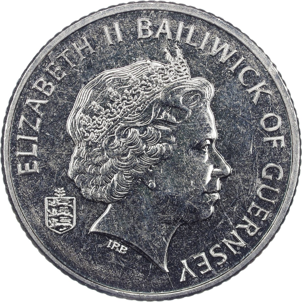Guernsey 10 Pence - Elizabeth II 4th portrait; magnetic obverse