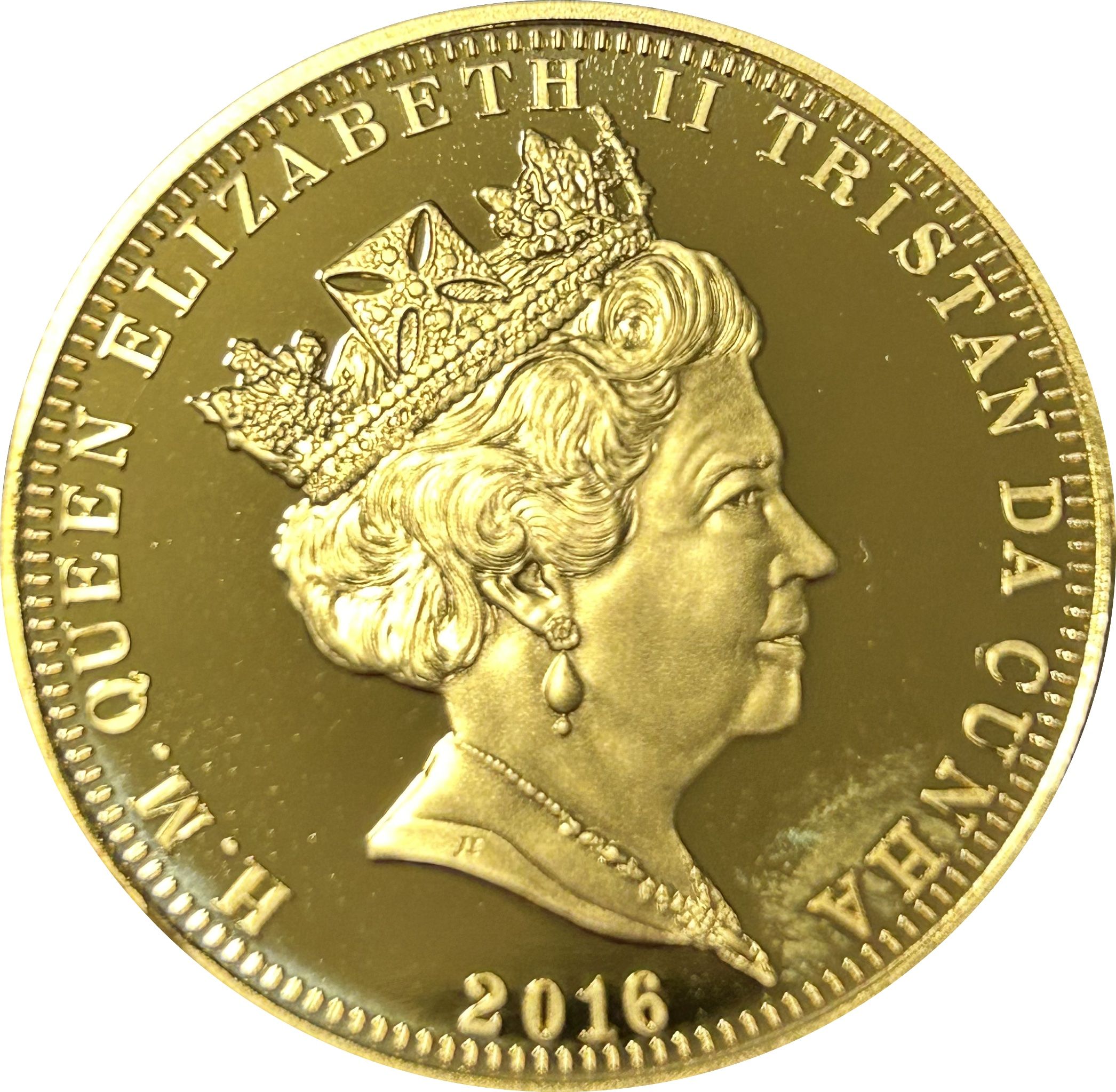 Tristan da Cunha 1 Crown - Elizabeth II Pearl Harbor obverse