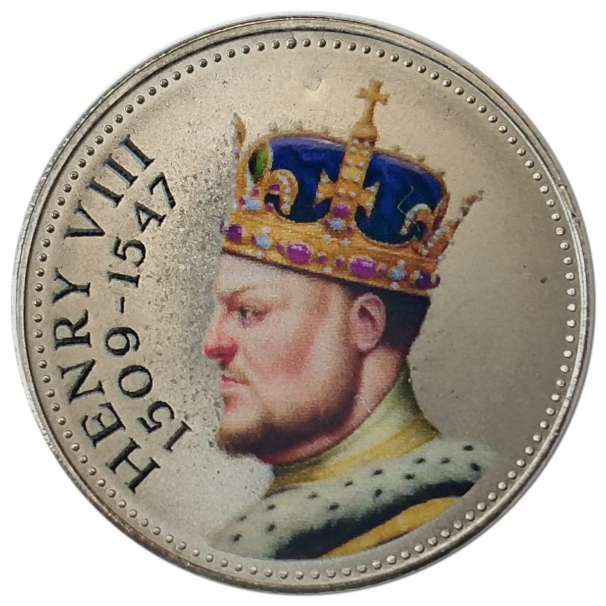 Jersey 10 Pence - Charles III King Henry VIII reverse