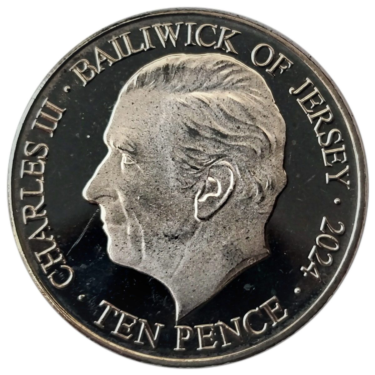Jersey 10 Pence - Charles III Queen Elizabeth I obverse