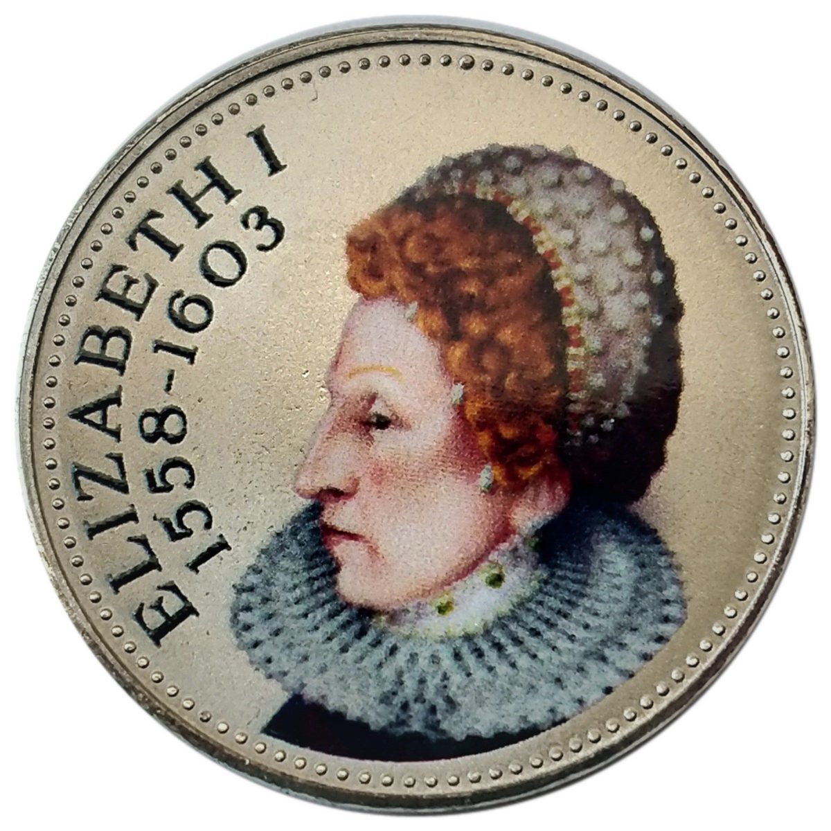Jersey 10 Pence - Charles III Queen Elizabeth I reverse