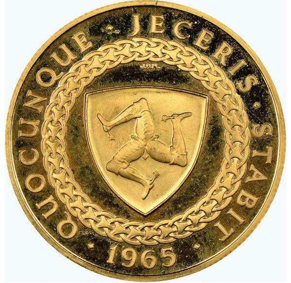 Isle of Man ½ Sovereign - Elizabeth II Bicentenary of Revestment Act; Gold Proof 23.5ct