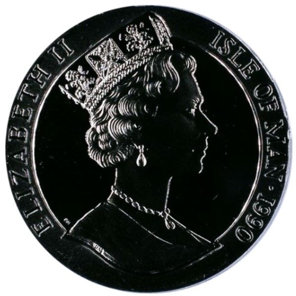 Isle of Man 1 Crown - Elizabeth II "Penny Black"; Silver Proof Issue obverse