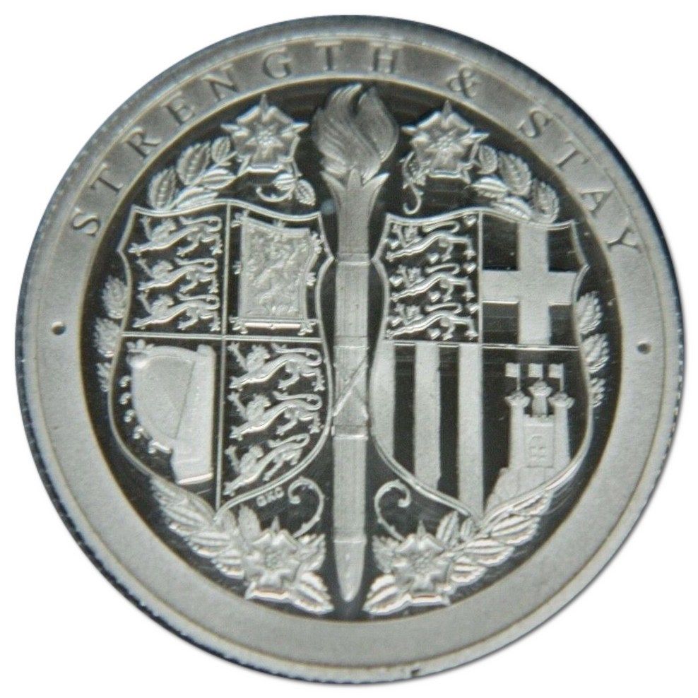 Gibraltar 2 Sovereigns - Elizabeth II Strength and Stay; Silver Proof