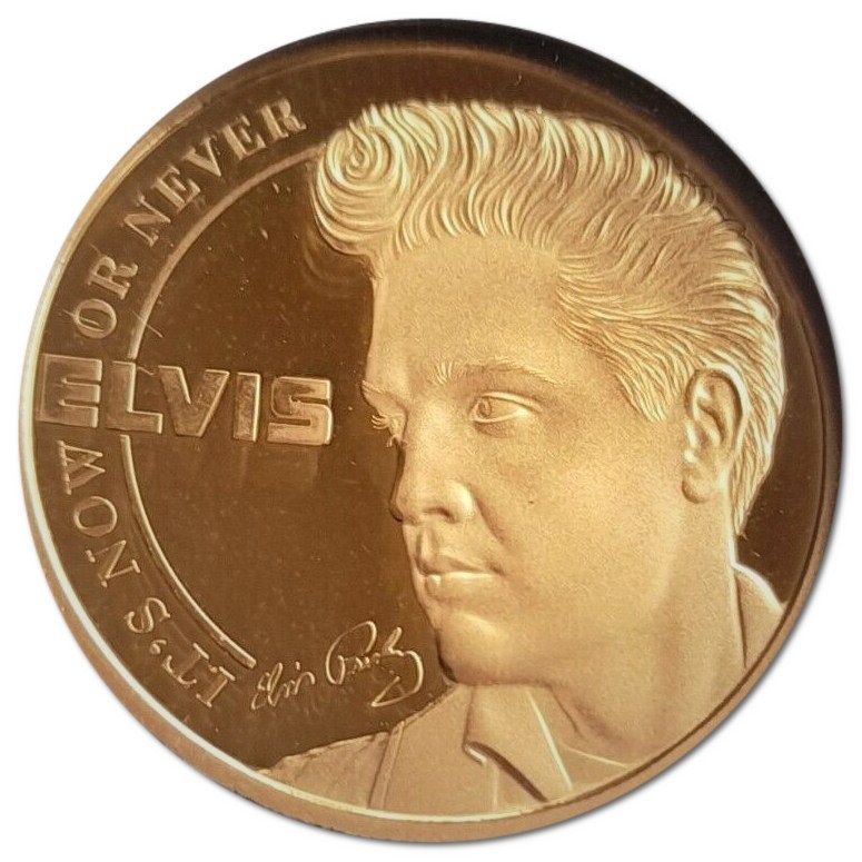 Gibraltar 2 Crowns - Elizabeth II Elvis Presley; Gold