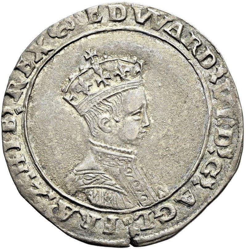 1 Shilling - Edward VI 2nd period; 2nd issue obverse