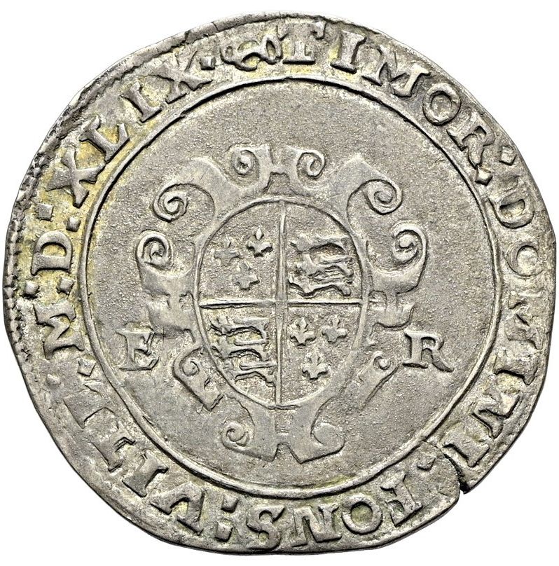 1 Shilling - Edward VI 2nd period; 2nd issue