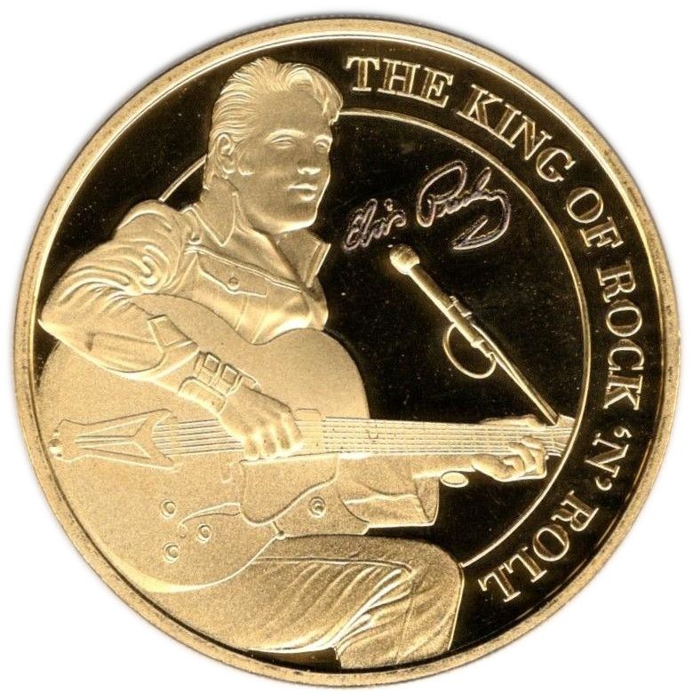 Gibraltar ½ Crown - Charles III Elvis Presley; Gold plated