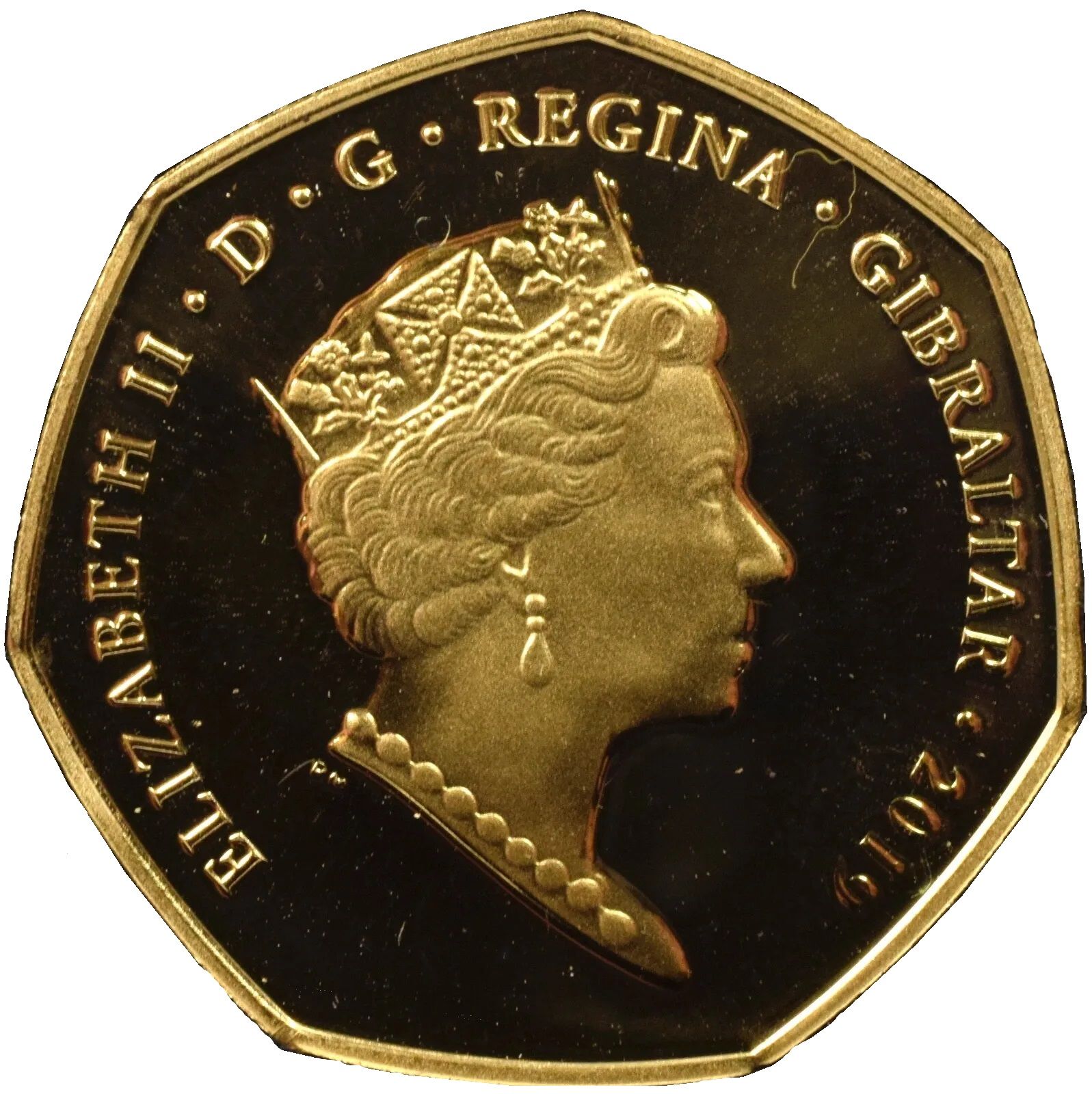 Gibraltar 50 Pence - Elizabeth II D-Day Anniversary; Gold Proof obverse