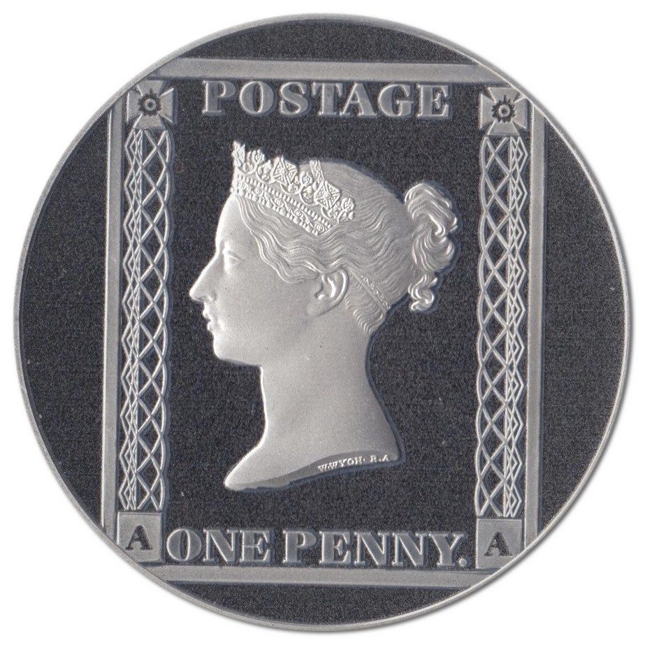 Gibraltar 5 Pounds - Elizabeth II Penny Black Stamp reverse