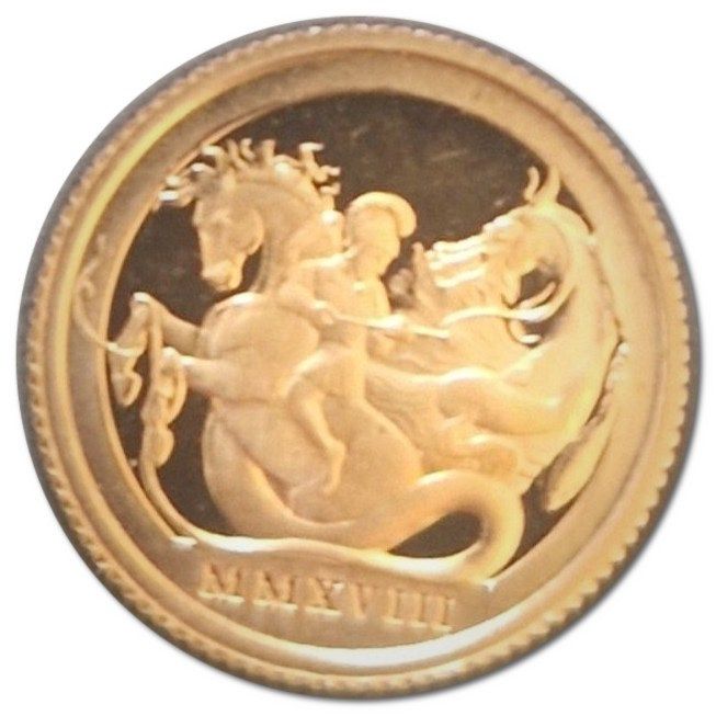 Gibraltar ¼ Sovereign - Elizabeth II Saint George and the Dragon reverse