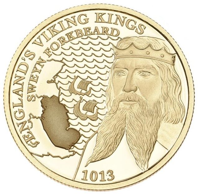 Gibraltar 20 Pounds - Elizabeth II Sweyn Forkbeard reverse