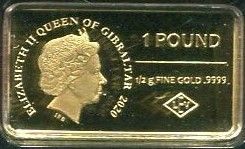 Gibraltar 1 Pound - Elizabeth II UEFA Euro 2020 - France obverse