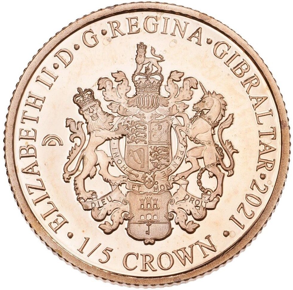 Gibraltar ⅕ Crown - Elizabeth II Diana, Princess of Wales obverse