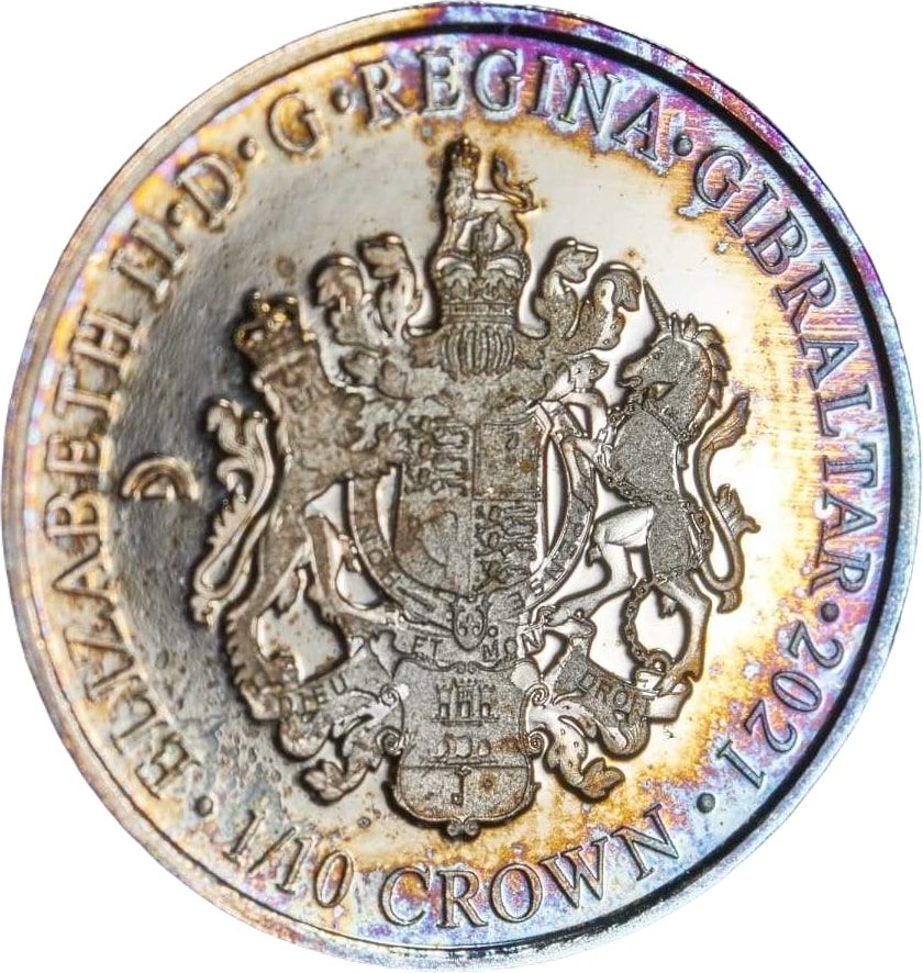 Gibraltar ⅒ Crown - Elizabeth II Diana, Princess of Wales obverse