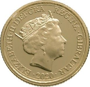 Gibraltar ¼ Sovereign - Elizabeth II Miracle of Dunkirk obverse