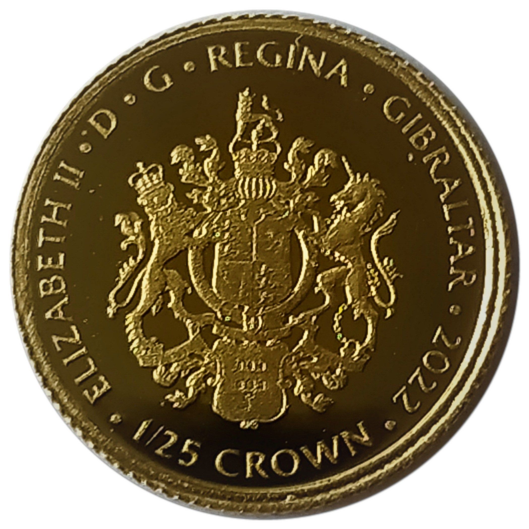 Gibraltar 1/25 Crown - Elizabeth II Columbus First Voyage obverse