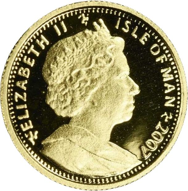 Isle of Man 1/25 Crown - Elizabeth II Scouting obverse