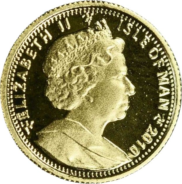 Isle of Man 1/25 Crown - Elizabeth II Georg F. Händel obverse