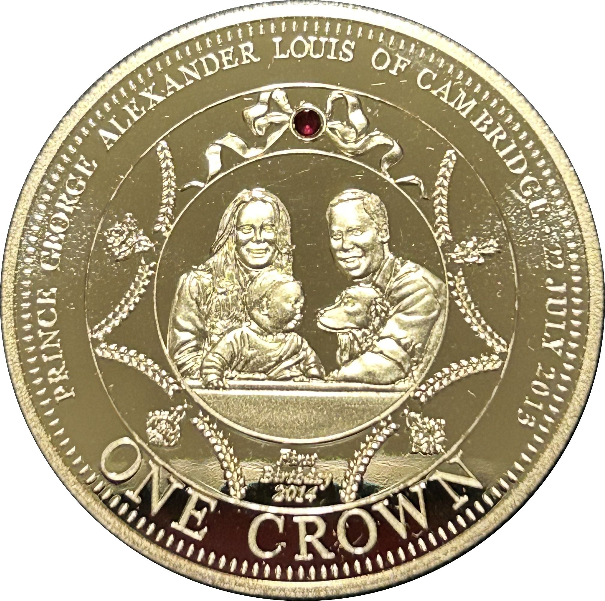 Tristan da Cunha 1 Crown - Elizabeth II Prince George reverse