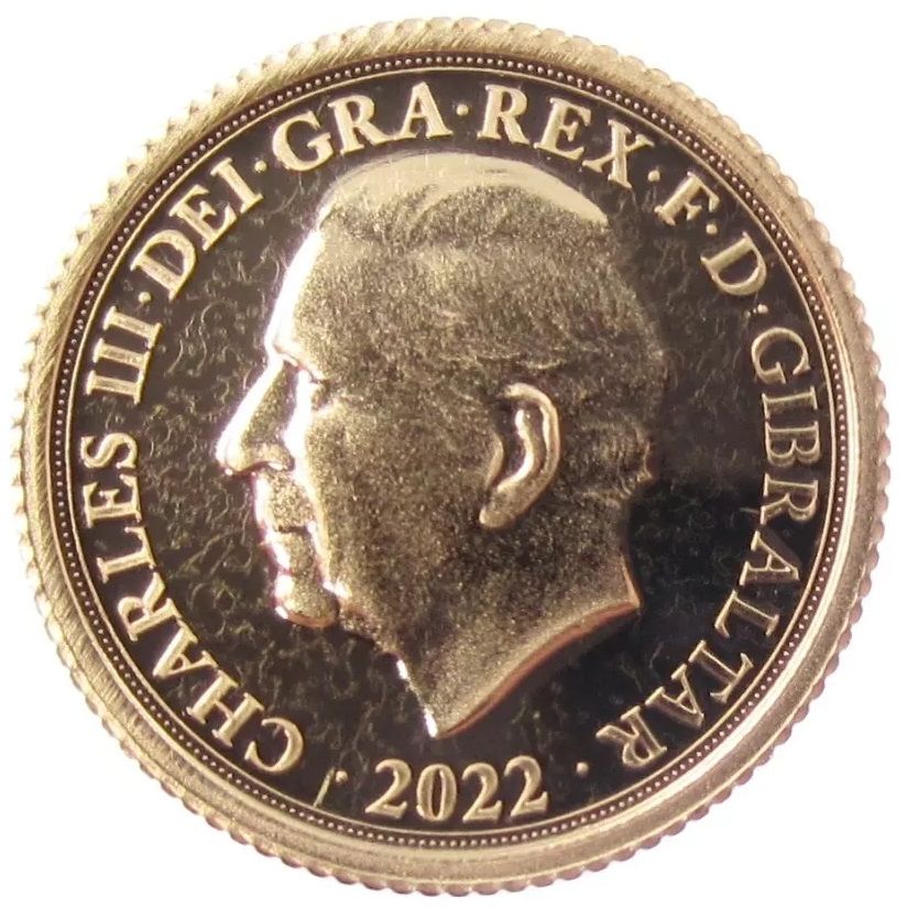 Gibraltar ¼ Sovereign - Charles III King's Accession obverse