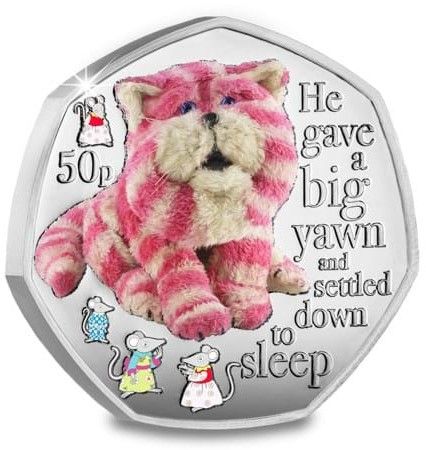Guernsey 50 Pence - Charles III Bagpuss; Silver