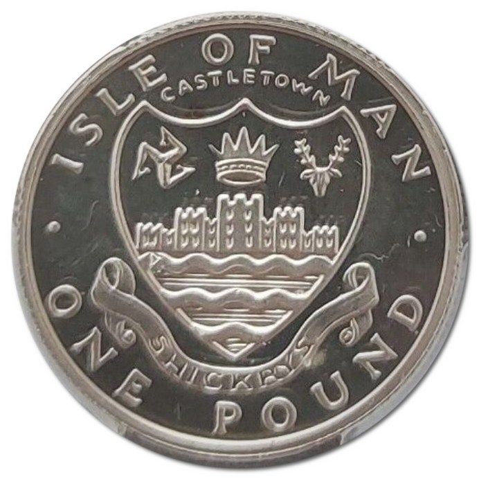 Isle of Man 1 Pound - Elizabeth II Castletown; Silver Proof