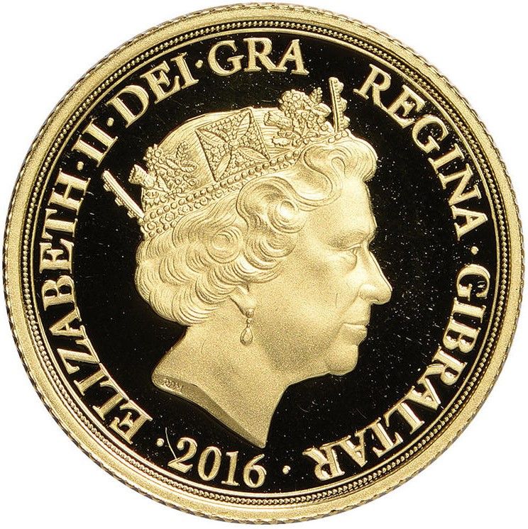 Gibraltar 1 Guinea - Elizabeth II 90th Birthday of Queen Elizabeth II obverse